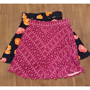 TWO LOFT Women's Skirt‎ Size M Print A-Line Flared Knee Length